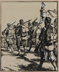 Bataille des Frontières: Groupe des Soldats Britanniques - Auguste Louis Lepère