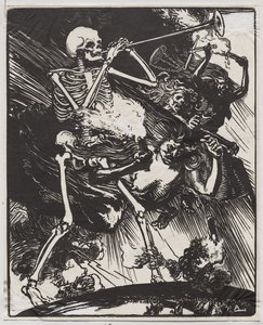 La Mort et les Passions fondant sur la Terre - Auguste Louis Lepère