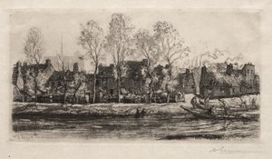 Amiens, les Rives de la Somme, 1907 - Auguste Louis Lepère