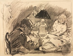 Autour de la lampe - Auguste Louis Lepère