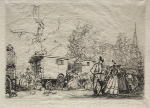 À la foire de Saint-Jean-de-Mont, 1906 - Auguste Louis Lepère