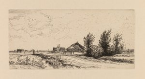 Auguste Lepère : Le petit gardeur de vaches - Auguste Louis Lepère