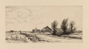 Auguste Lepère : Le petit gardeur de vaches - Auguste Louis Lepère
