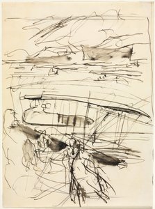 Avions reposant sur le terrain (verso) - Auguste Louis Lepère