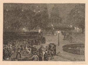 Bois du Monde : Les troubles du quartier Latin, 1882 - Auguste Louis Lepère