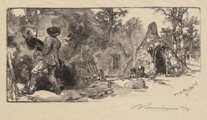 Forêt de Fontainebleau: Les charbonniers - Auguste Louis Lepère