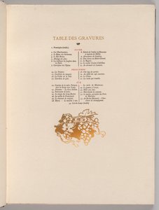 Forêt de Fontainebleau : Raisins, Cul-de-lampe Table des gravures La Forêt de Fontainebleau..., 1908 - Auguste Louis Lepère