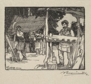 Forêt de Fontainebleau : Fabricant de lattes - Auguste Louis Lepère