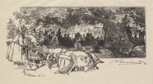 Forêt de Fontainebleau : Cantine de la mère Pichard - Auguste Louis Lepère