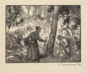 Forêt de Fontainebleau: Au Rocher Bernard, Chercheurs de Champignons