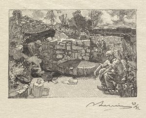 Forêt de Fontainebleau : Loge de carrier - Auguste Louis Lepère