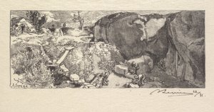 Forêt de Fontainebleau : Carrière de grès, 1890 - Auguste Louis Lepère