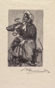 Forêt de Fontainebleau : Marchande de serpents, 1890 - Auguste Louis Lepère