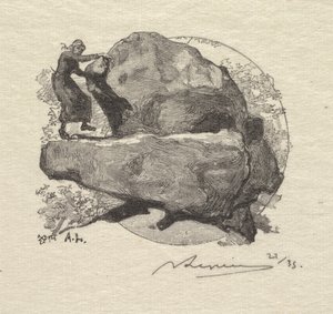 Forêt de Fontainebleau : La roche qui tremble - Auguste Louis Lepère