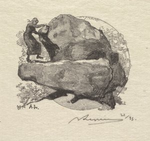 Forêt de Fontainebleau : La roche qui tremble, 1890 - Auguste Louis Lepère