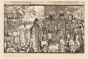 La Procession de la Fête-Dieu à Nantes, 1901 - Auguste Louis Lepère