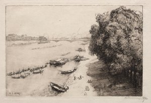 La Seine au Pont National - Auguste Louis Lepère