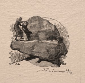 La roche qui tremble - Auguste Louis Lepère