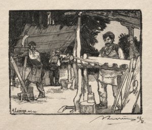 Le Fabricant de lattes, 1889 - Auguste Louis Lepère