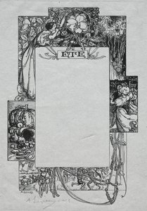 Almanach de Paris, 1897: Bordure décorative, Été