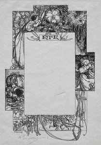 Almanach de Paris, 1897 : Bordure décorative, été, 1897