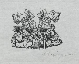 Almanach de Paris, 1897: Cul-de-lampe, Été