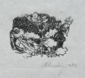Almanach de Paris, 1897 : Cul-de-lampe, Hiver, 1897