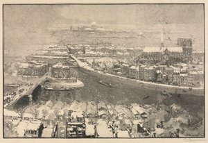 Paris sous la neige - Auguste Louis Lepère