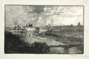 Paris, vu du Pavillon de Flore, 1890