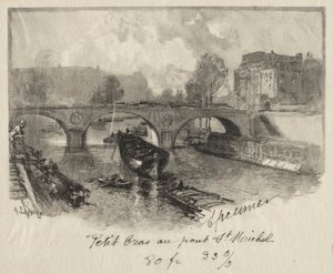 Petit bras au Pont Saint-Michel - Auguste Louis Lepère