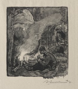 Repas des Bûcherons - Auguste Louis Lepère