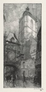 Rouen Illustré : La Gros Horloge, 1888 - Auguste Louis Lepère