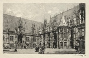 Rouen Illustré: Le Palais de Justice, 1896 - Auguste Louis Lepère