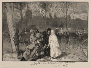 Sortie du Théâtre du Châtelet - Auguste Louis Lepère