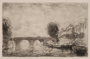Coucher de soleil au Pont Marie, 1890 - Auguste Louis Lepère
