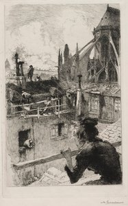 Sur les toits près de Notre-Dame