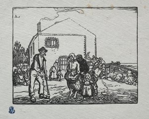 Les mendiants à la dernière maison, 1905 - Auguste Louis Lepère