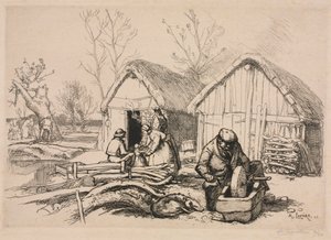La maison des bûcherons en Vendée, 1915 - Auguste Louis Lepère