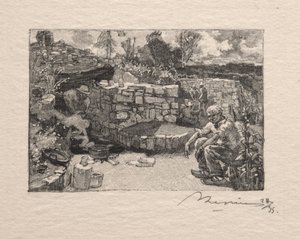Une loge de carrier - Auguste Louis Lepère