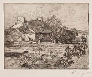 Vielle Bourrine, Maison du Marais, Vendée, 1892 - Auguste Louis Lepère