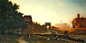 Le Forum au coucher du soleil, 1865 - Auguste Paul Charles Anastasi
