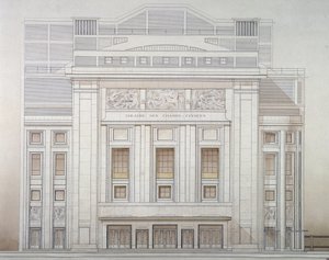 Théâtre des Champs-Elysées : façade - projet Perret