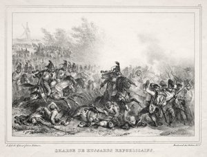 Album pour 1833: Charge de Hussards Républicains - Auguste Raffet
