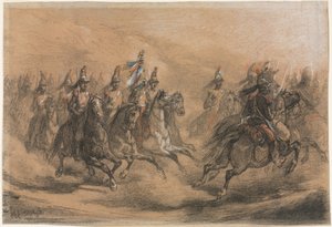 Charge de cavalerie, vers 1840 - Auguste Raffet