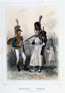 Musicien et sapeur des grenadiers-à-pied, 1859 - Auguste Raffet