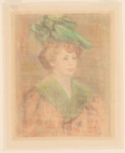 Dame au Chapeau Vert (Mlle. Dieterle ?) - Auguste Renoir