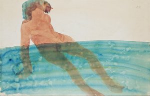 Femme se baignant, avant 1902