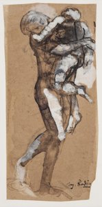 Femme portant un garçon - Auguste Rodin