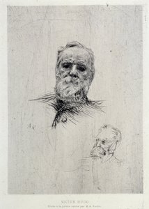 Portrait de Victor Hugo (1802-1885), illustration de La Gazette des beaux-arts - Auguste Rodin