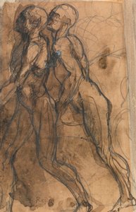 Les Ombres approchant Dante et Virgile - Auguste Rodin